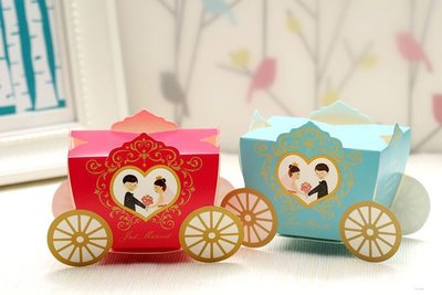 DIY喜糖盒 (紅包)馬車喜糖盒 包裝盒 /金莎 /喜糖盒/二次進場 /婚禮小物/送客喜糖盒/送客禮盒