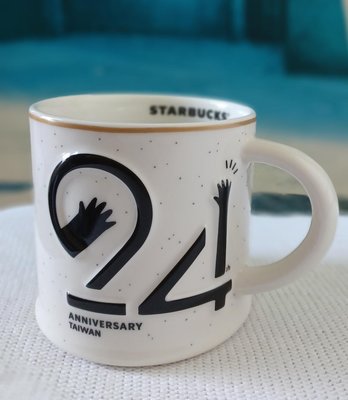 全新 2022 星巴克 慶祝 在台 24 週年 紀念 Starbucks 24星 414ml 馬克杯