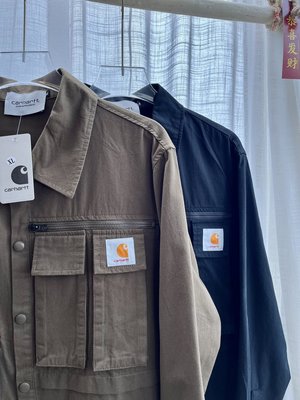 【熱賣精選】CARHARTT WIP卡哈特工裝潮牌復古拉鏈口袋夾克襯衫薄外套上衣男女