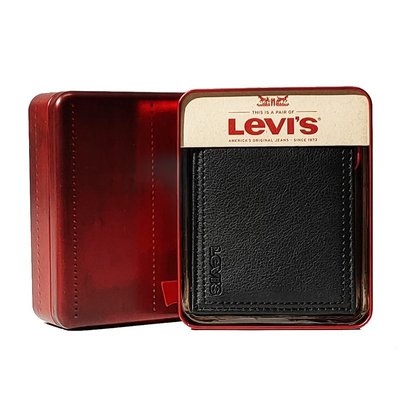 現貨熱銷-美國Levis李維斯做舊短款錢包禮盒裝潮牌時尚簡約復古集貨錢夾男