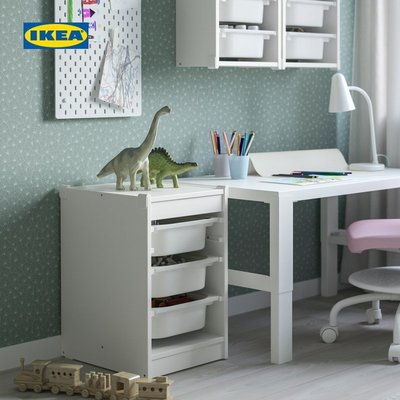 熱賣 IKEA宜家TROFAST舒法特儲物組合帶盒可自由組合文件柜書~
