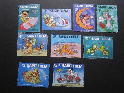 【雲品五】聖盧西亞St Lucia 1980 Sc 491-499 Disney set MNH 庫號#B515 62908