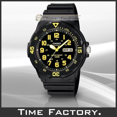 時間工廠 無息分期 全新 CASIO DIVER LOOK 潛水風膠帶腕錶 MRW-200H-9B