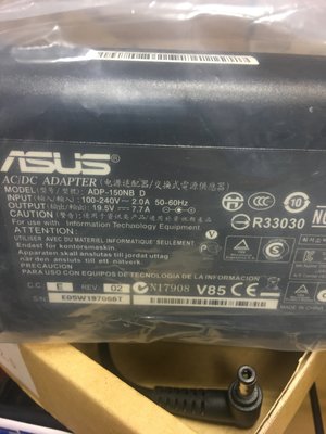 全新 華碩 ASUS Adapter 變壓器 19.5V 7.7A 150W 全新 ASUS 保固一年