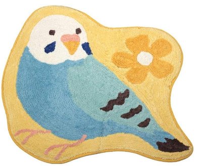 10944c 日本進口 好品質 限量品 可愛小鳥鸚鵡鳥類動物地毯墊子迎賓腳踏板墊室內外地墊房間客廳擺設品裝飾品禮品