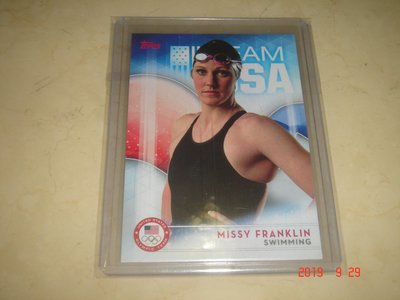游泳運動員 美國隊 Missy Franklin 2016 Topps 奧運美國隊 #14 球員卡
