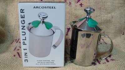 ARCOSTEEL MILK FROTHER 頂級玩家型手動奶泡杯奶泡壺(可當沖茶器.哥倫比亞壺)