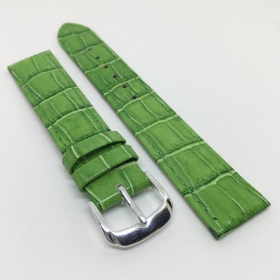 錶帶屋 LIMA ITALY高級真皮綠色款錶帶12mm 14mm 16mm18mm