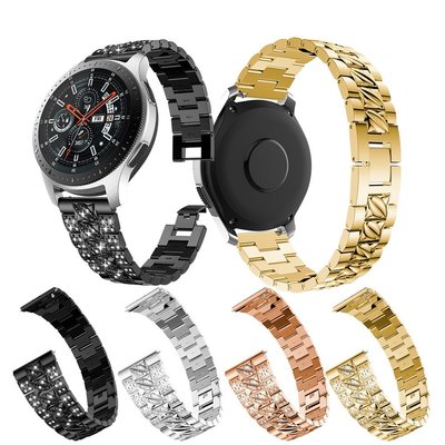 SAMSUNG 適用於三星 Galaxy Watch 46 毫米錶帶 22 毫米 Gear S3 金屬替換錶帶