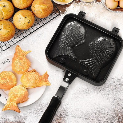 烘焙工具做蛋模具家用鯛魚燒模具不粘點烤盤diy烘焙工具套裝小魚餅機