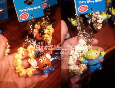 【日本迪士尼代購】東京迪士尼 玩具總動員 三眼怪 蛋頭先生 爆米花 造型吊飾鑰匙圈 (預購)