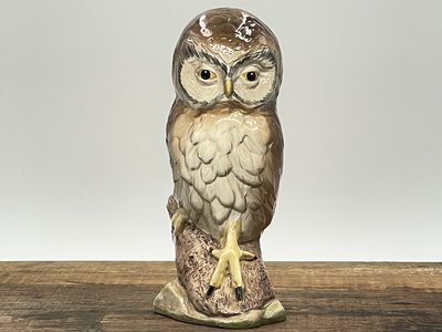 鴞雅軒 貓頭鷹擺飾雕像 陶土手作藝品 英國製造