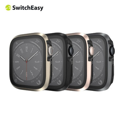 SwitchEasy Modern Hybrid Apple Watch 9H鋼化玻璃鋁合金手錶保護殼