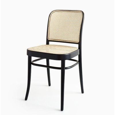 【熱賣精選】 ins藤編餐椅簡約現代實木真藤椅單人設計師ton椅咖啡廳休閑椅室內