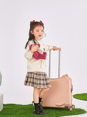 兒童行李箱拉桿箱女孩可坐可騎旅行遛娃神器可愛男寶寶20寸小皮箱