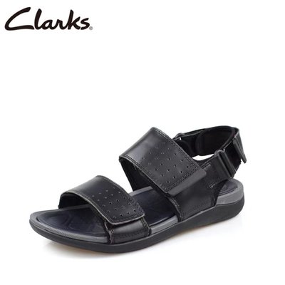 【熱賣精選】Clarks 其樂男鞋夏季清涼平跟魔術貼露趾沙灘鞋Garratt Active涼鞋