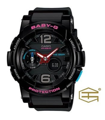 【天龜】CASIO Baby-G 時尚潮流 潮汐月相 雙顯運動風格腕錶 BGA-180-1B