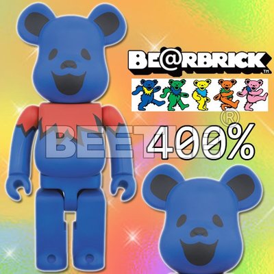 BEETLE BE@RBRICK GRATEFULDEAD DANCING BEARS 死之華 跳舞熊 藍 400%