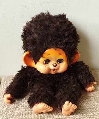 高約32cm古董老娃娃／蒙奇奇／夢奇奇／約70年代日本製／日本帶回／少見/猴子