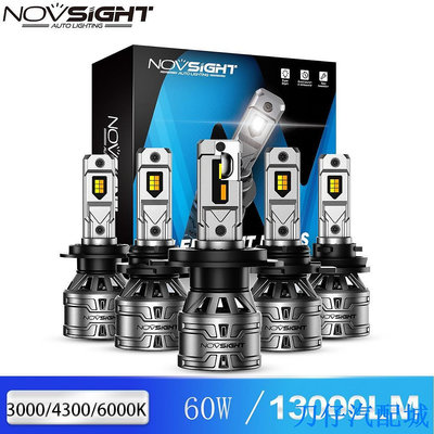刀仔汽配城Novsight N61T 9005 9006 H4 H11 H7汽車LED大燈3000K/4500K/6500K3色燈
