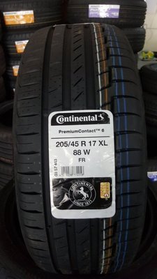 **瘋輪胎** Continental 德國馬牌 PC6 205/60-16 歐洲製本月特賣完工價四條送3D電腦四輪定位