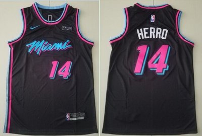 泰勒·赫洛 （Tyler Herro）NBA邁阿密熱火隊 城市版 黑色 球衣 14號