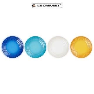 Le Creuset 瓷器里維埃拉系列圓盤17cm 地中海藍/加勒比海藍/蛋白霜/杏桃黃 特價480元