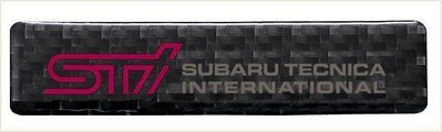 《宏沅國際》日本原裝進口 SUBARU STI 日規碳纖維 銘牌 貼紙 裝飾貼