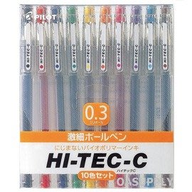 PILOT百樂 HI-TEC-C超細鋼珠筆LH-20C3-S10(10色組)