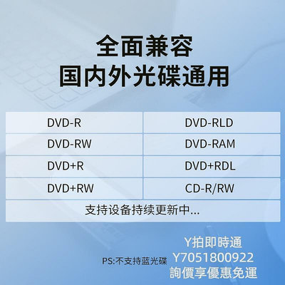燒錄機HP惠普外置光驅DVD-RW刻錄機光驅USB臺式機筆記本電腦外接CD光盤光碟機
