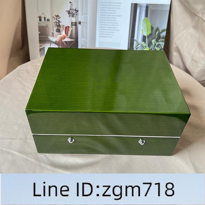 手錶盒腕表收納盒機械手表盒綠色首飾包裝禮盒專柜原裝木質雙層表盒單個