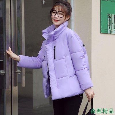 現貨熱銷-2022年短版棉服女 冬季新款 韓版寬鬆學生面包服 羽絨鋪棉外套ins