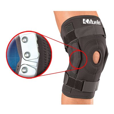 慕樂mueller3333金屬鉸鏈式運動護膝套籃球健身半月板髕骨關節男滿額免運