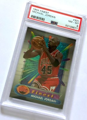 Michael Jordan 1994 Finest 鑑定卡 PSA 8～
