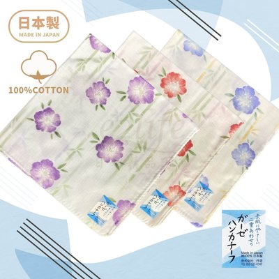 【e2life】日本製 純棉 雙層 麻紗 手帕 方巾 領巾 頭巾 口水巾 - 竹