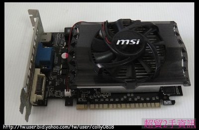 超貿2手資訊 微星 MS-V809 N430GT-MD4GD3 /PCI-E/HDMI/4G-保固1個月
