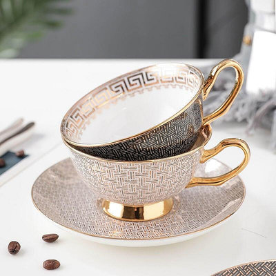 情侶咖啡杯套裝對杯 英式陶瓷杯 歐式骨瓷杯碟勺