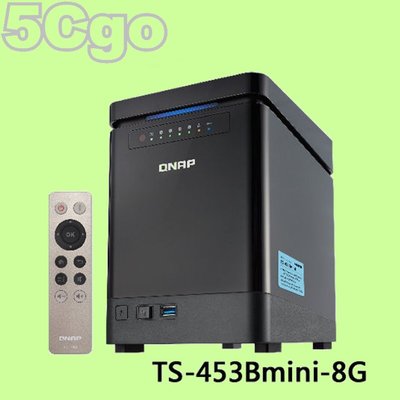 5Cgo【權宇】QNAP威聯通TS-453Bmini-8G 4-Bay NAS四核網路儲存系統HDMI雙網卡三年保 含稅