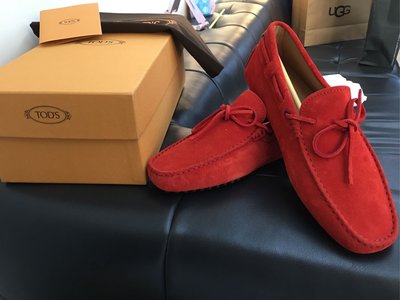 TOD's Gommino Driving 麂皮綁帶豆豆鞋 休閒鞋 全新 5號