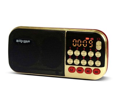 【用心的店】 金正901多功能便攜外放老人收音機MP3插卡音箱 雙18650電池雙卡雙待插卡收音機