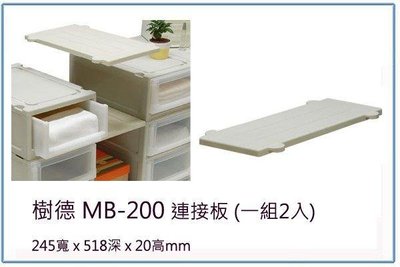 呈議)樹德 MB-200 MB200 連接板 (一組2入) 整理箱/文件櫃/收納櫃
