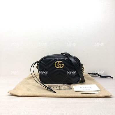 30年老店 預購 GUCCI GG Marmont matelassé mini bag 18cm 迷你款 黑色 448065