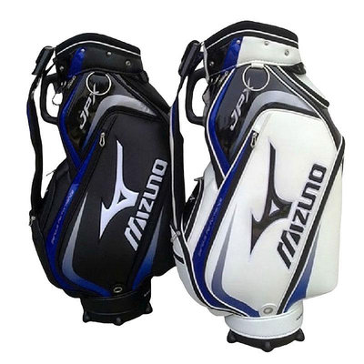 美津濃高爾夫球包 男 輕便高爾夫裝備包JPX球袋職業黑白PU球桿包