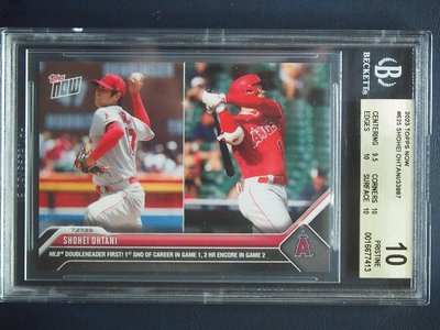 大谷翔平 2023 TOPPS NOW #625 1st SHUTOUT + 2 HR DOUBLEHEADER 二刀流 完美球員鑑定卡 BGS10，一元起標！