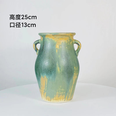 花瓶 景德鎮陶瓷花瓶【雙耳油畫花瓶 阿媛~定金-有意請聯繫客服