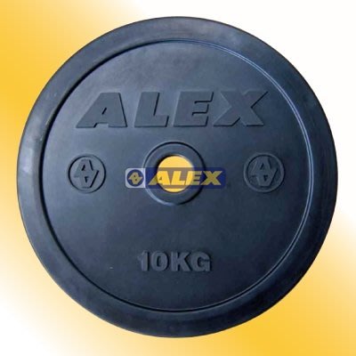 [凱溢運動用品] 台灣製造 ALEX A19 包膠槓片(對)-20kg (10KG*2)舉重/健身/重訓
