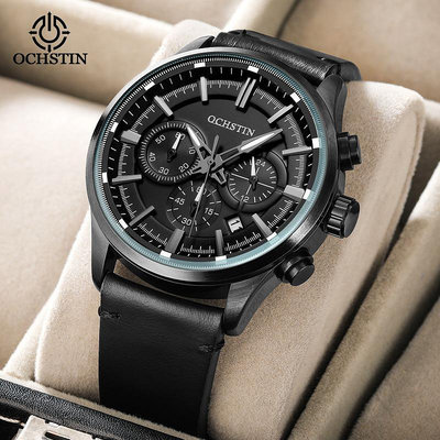 手錶男 瑞士品牌手錶多功能三眼6針計時運動手錶防水強夜光男士手錶 新品