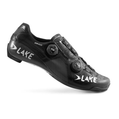 [SIMNA BIKE] LAKE CX403 WIDE系列頂級碳纖全熱塑公路卡鞋 - 黑色｜可客製顏色與底版孔數