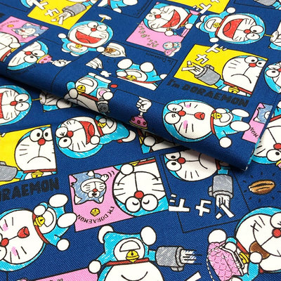 豬豬日本拼布 限量版權卡通布 小學館 哆啦A夢 小叮噹 方塊 厚棉布料材質