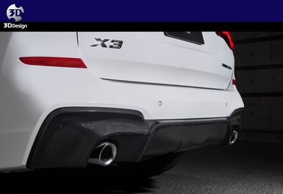 【樂駒】3D Design BMW X3 G01 後下擾流 後下巴 Carbon 碳纖維 輕量化 改裝 日本